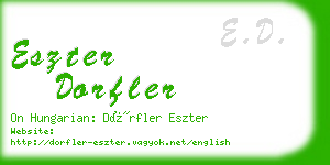 eszter dorfler business card